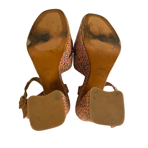 Castaner Amaia Braided Platform Block Heel Groovy Summer Party Statement Sz 39 - Picture 12 of 12